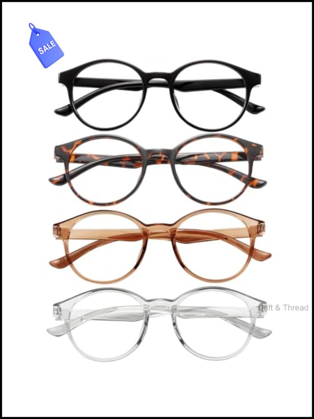 Round Blue Light Blocking Glasses Set for Women Men Computer Gaming